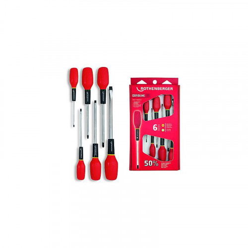 Универсальный набор отверток 6шт, Rothenberger Euroline Phillips 73570 фото 2